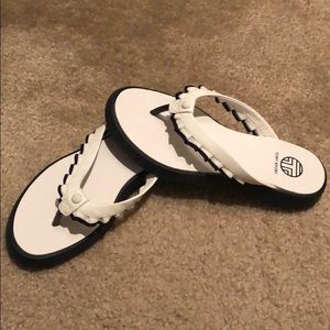 Tory Sport by Tory Burch ruffle flip flops
